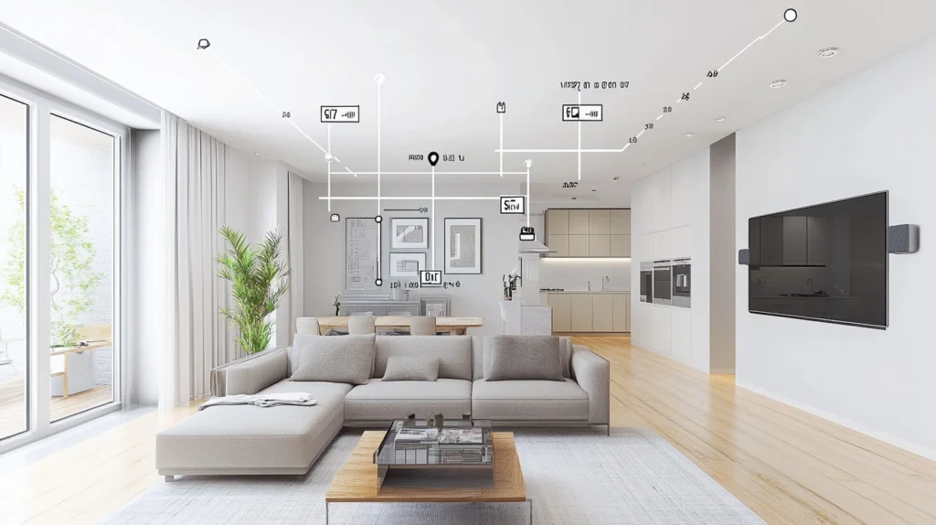 A costic living room which decorate with beautiful plants pictures a sofa set table and tv on wall as like home and garden ideas.